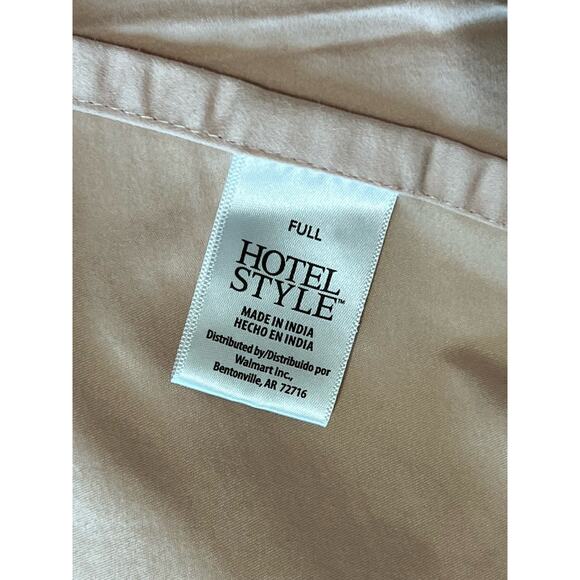 Hotel Style Bedding Set 4pc Pink Cotton Blend Full Flat Fitted Sheet Pillowcase - Picture 4 of 4